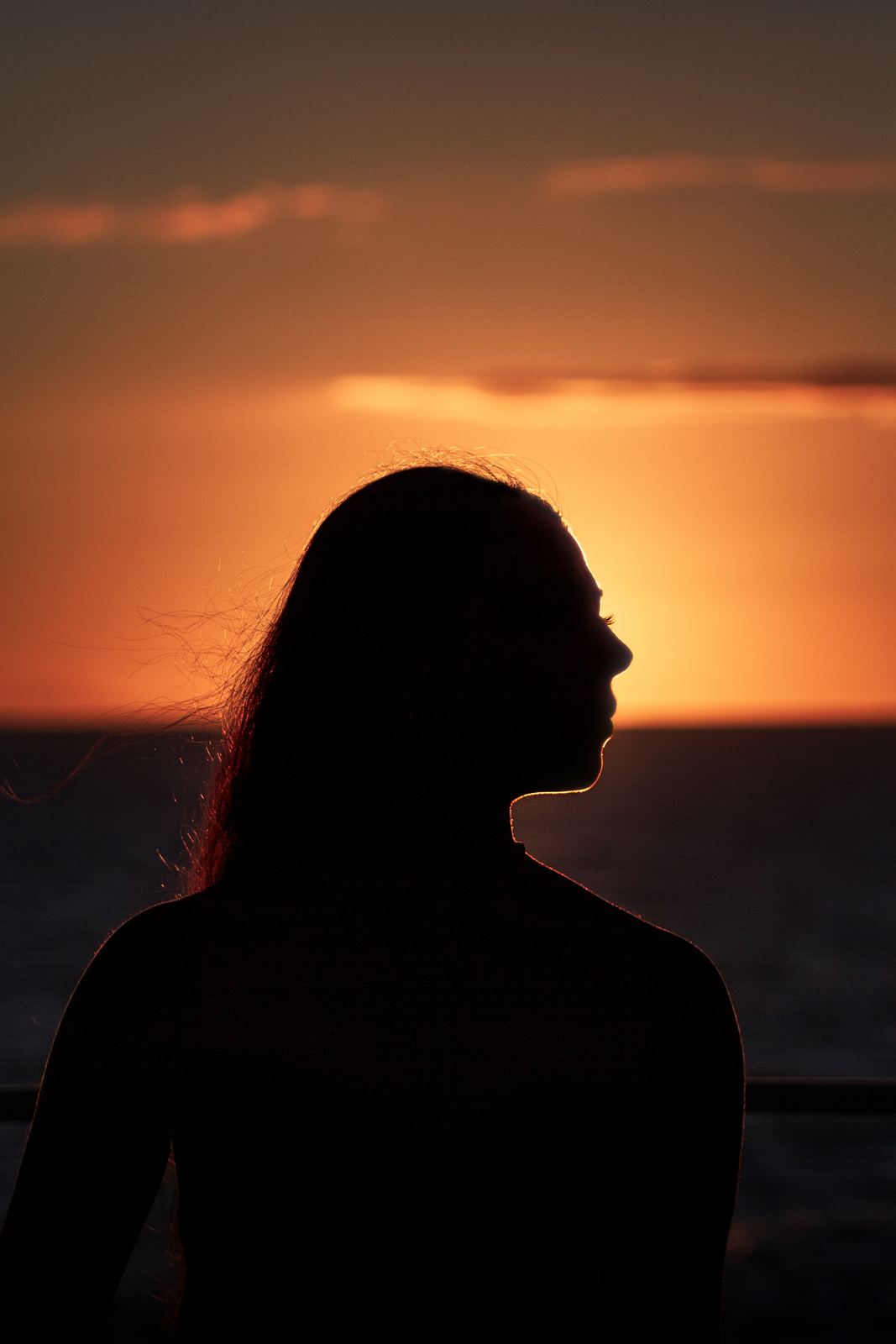 Silhouette — coucher de soleil